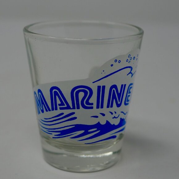 Vintage MARINELAND of Florida Waves Shot Glass Souvenir Made in Taiwan EUC - Picture 1 of 5